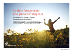Il solare fotovoltaico: una guida per scegliere