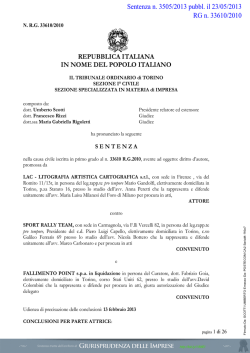 scarica la sentenza - Giurisprudenza delle imprese