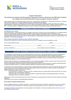 Foglio Informativo - Banca del Mezzogiorno