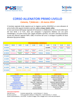 programma corso allenatori 2014
