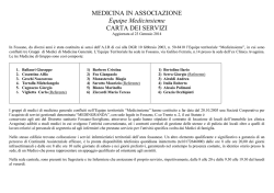 MEDICINA IN ASSOCIAZIONE Equipe Medicinsieme CARTA DEI