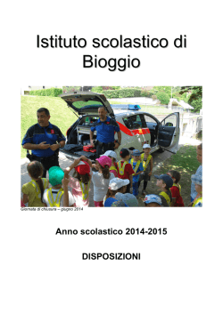 Disposizioni per le famiglie - anno scolastico 2014/2015
