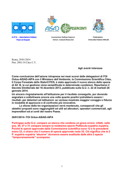 Lettera congiunta AISAD, AIPA e FOI