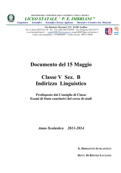 PROGRAMMAZIONE DIDATTICA - Liceo Polivalente P.E.Imbriani