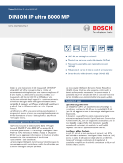 DINION IP ultra 8000 MP - Bosch Security Systems
