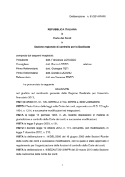 Sezione regionale di controllo per la Basilicata