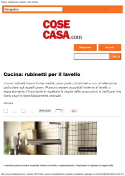 cosedicasa.com - Cristina Rubinetterie