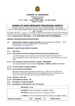 Bando - Comune di Squinzano