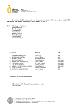 COMMISSIONI TESI 16 DICEMBRE ore 15