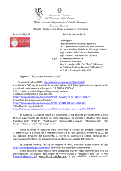 Nota accomp - Ufficio XI - Ambito territoriale per la provincia di Forl&igrave;