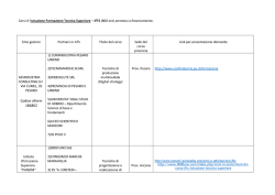 Elenco corsi IFTS 2014 ammessi a finanziamento