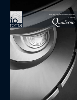 Quaderno - Rivista - Ordine degli Ingegneri della provincia di Roma