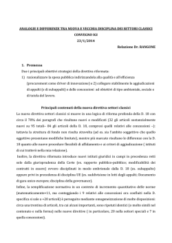 ANALOGIE E DIFFERENZE TRA NUOVA E VECCHIA