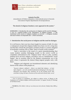 Attrezzature religiose e pianificazione urbanistica: luci ed ombre