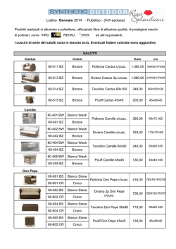 Listino Gennaio 2014 - Pubblico - (IVA esclusa)