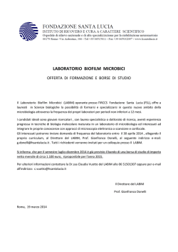 LABORATORIO BIOFILM MICROBICI