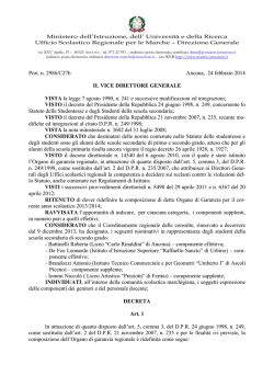 Organo di garanzia - Ufficio Scolastico Regionale per le Marche