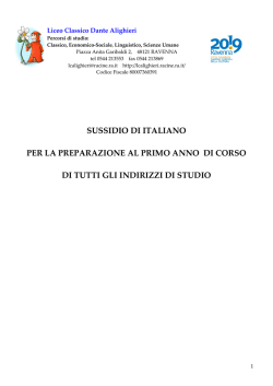 dispensa di italiano - Liceo Classico Dante Alighieri