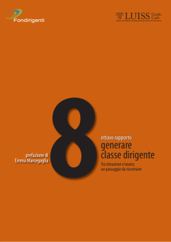 Rapporto &ldquo;Generare Classe Dirigente&rdquo;