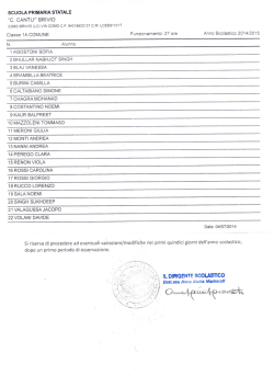 classi prime a.s. 2014-2015 - Istituto Comprensivo di Brivio (LC)