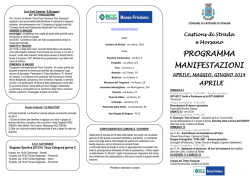 PROGRAMMA MANIFESTAZIONI - Comune di Castions di Strada