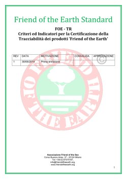 Checklist tracciabilità