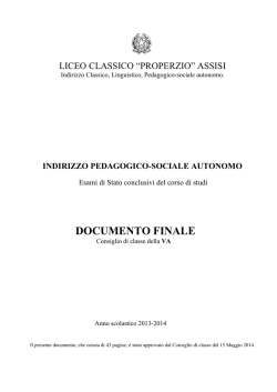 DOCUMENTO 5AS 2012-13 - Liceo Sesto Properzio