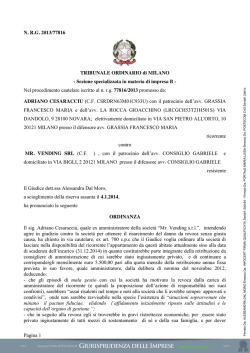 scarica la sentenza - Giurisprudenza delle imprese