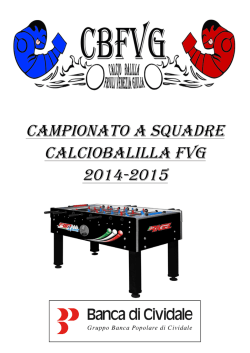 CAMPIONATO A SQUADRE CALCIOBALILLA FVG 2014-2015
