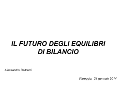 Il futuro equilibri bilanci - A. BELTRAMI