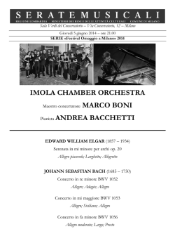 IMOLA CHAMBER ORCHESTRA Pianista