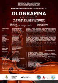 Giornata della MEMORIA 2015