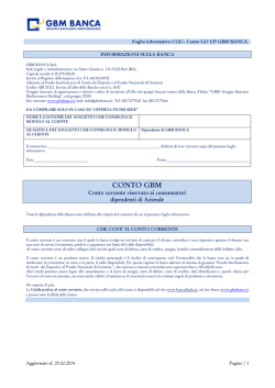 CONTO GBM - GBM Banca