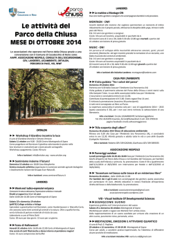 Ottobre al Parco della Chiusa - Comune di Casalecchio di Reno
