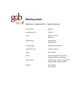 Meeting serale - GAB Bellinzona