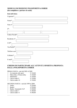 MODULO ISCRIZIONE POLISPORTIVA OSBER (da compilare e