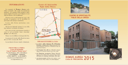 D&eacute;pliant 2014-2015 della Casa di preghiera Domus Aurea