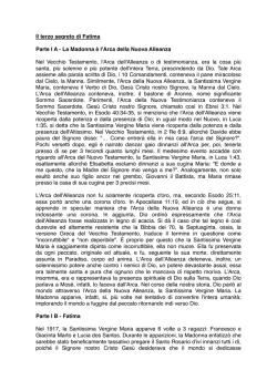 Il terzo segreto di Fatima Parte I A - La Madonna &egrave;