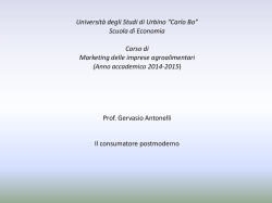 6&deg; Modulo - Facolt&agrave; di Economia - Universit&agrave; degli Studi di Urbino