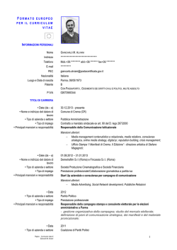 formato europeo per il curriculum vitae