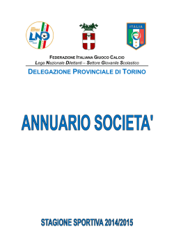 Annuario Societ&agrave; 2014/2015