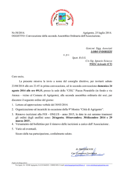 clicca qui - Associazione Ornitologica Agrigentina