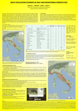 3 &ndash; wolf population estimate in italy