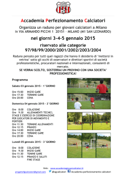 STAGE TORNEO 3-4-5-GEN 2015 - Accademia Giovani Calciatori