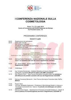 Scarica il programma - Ordine Nazionale dei Biologi