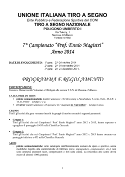7&deg; Campionato Campionato Campionato &ldquo;Prof. Ennio