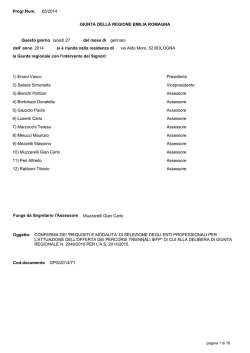 Delibera di GR n. 65 del 27/01/2014