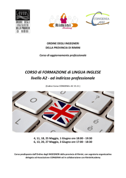 Scarica la brochure del corso