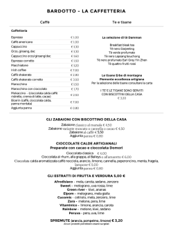 I nostri men&ugrave;