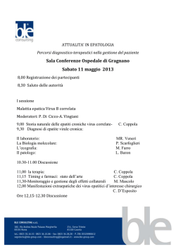 Sala Conferenze Ospedale di Gragnano Sabato 11